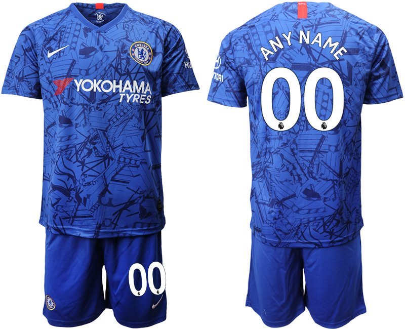 Chelsea Custom Blue Home Soccer Jersey Shorts Sets