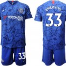 Chelsea Emerson Blue Home Soccer Jersey Shorts Sets