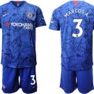 Chelsea Marcos Alonso Blue Home Jersey Shorts Soccer Sets