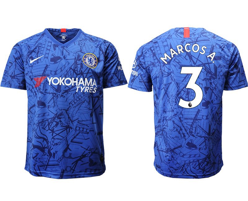 Chelsea Marcos Alonso Blue Home Soccer Jersey
