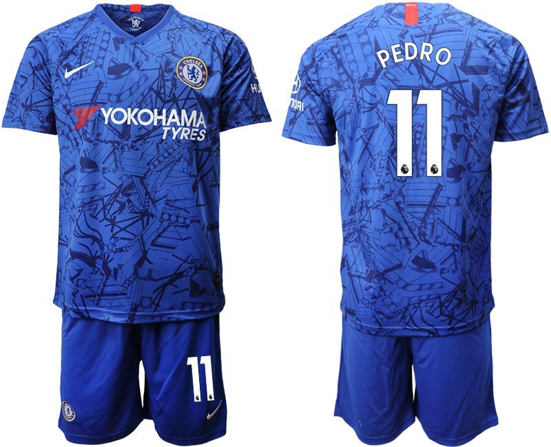 Chelsea Pedro Blue Home Jersey Shorts Soccer Sets