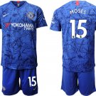 Chelsea Victor Moses Blue Home Jersey Shorts Soccer Sets