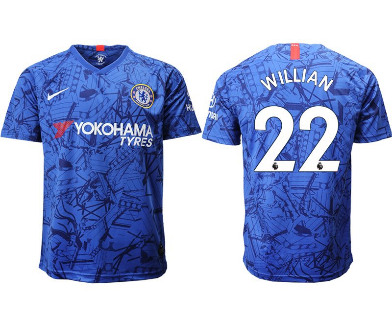 Chelsea Willian Blue Home Soccer Jersey