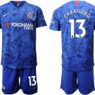 Chelsea Willy Caballero Blue Home Jersey Shorts Soccer Sets