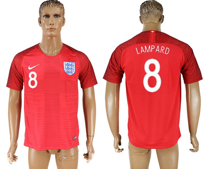 England Away Red Frank Lampard Soccer Jersey
