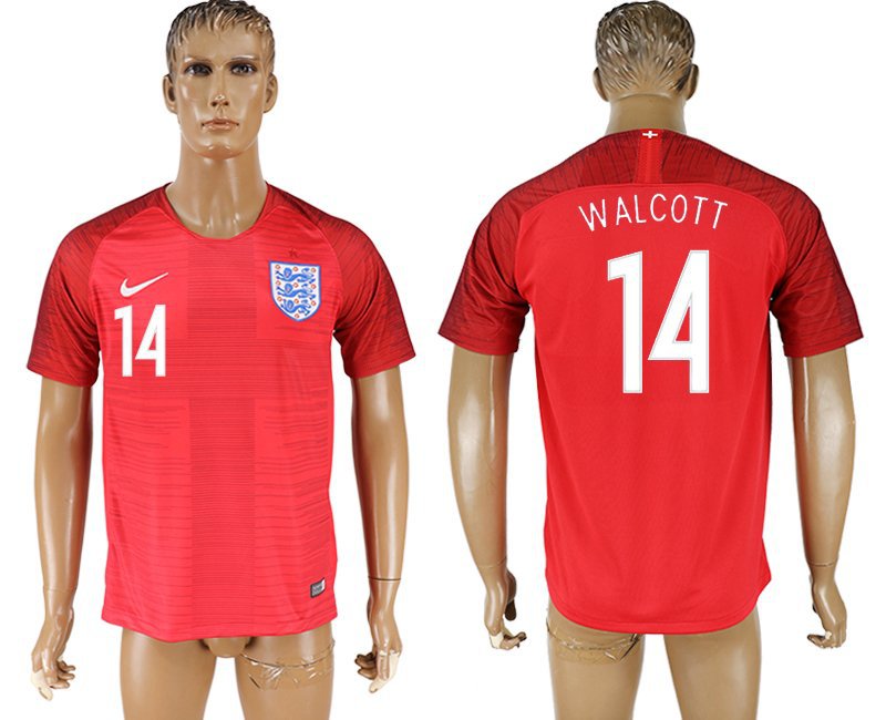 England Away Red Theo Walcott Soccer Jersey