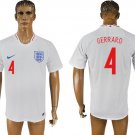 England Home White Steven Gerrard Soccer Jersey