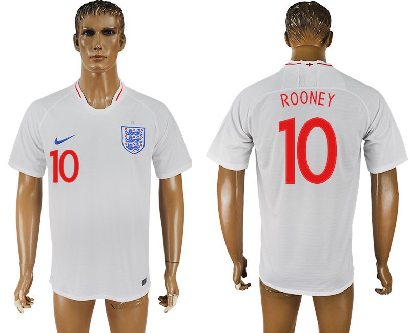 England Home White Wayne Rooney Soccer Jersey