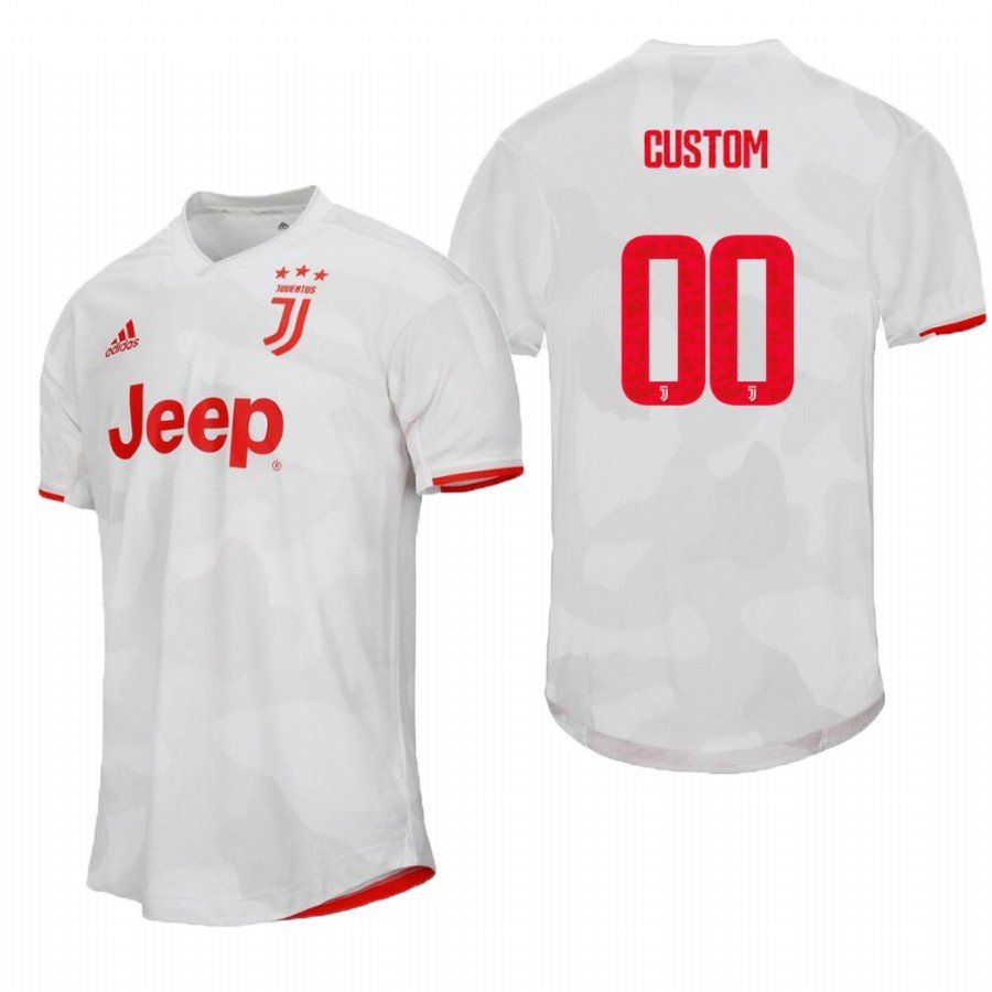 Juventus #00 Custom Away White Jersey