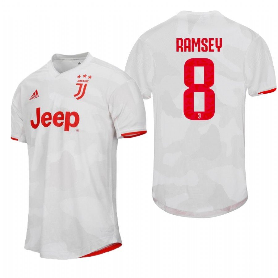 Juventus #8 Aaron Ramsey Away White Jersey
