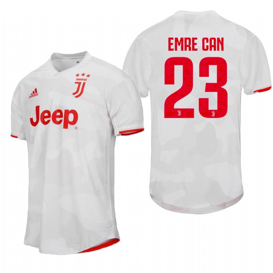 Juventus #23 Emre Can Away White Jersey