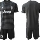 Juventus Black Goalkeeper Team Jersey Shorts Soccer Sets