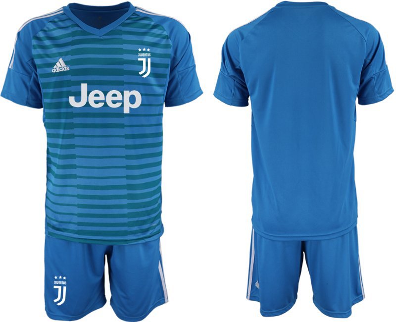 Juventus Blue Goalkeeper Team Jersey Shorts Soccer Sets