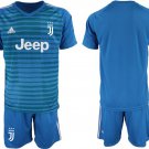 Juventus Blue Goalkeeper Team Jersey Shorts Soccer Sets