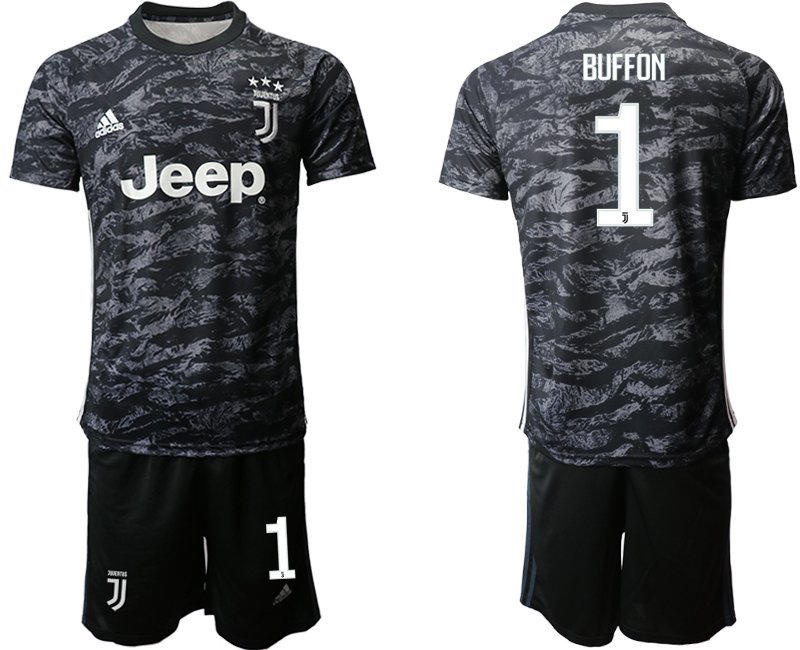 Juventus Gianluigi Buffon Black Goalkeeper Jersey Shorts Sets