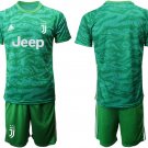 Juventus Goalkeeper Green Team Jersey Shorts Sets