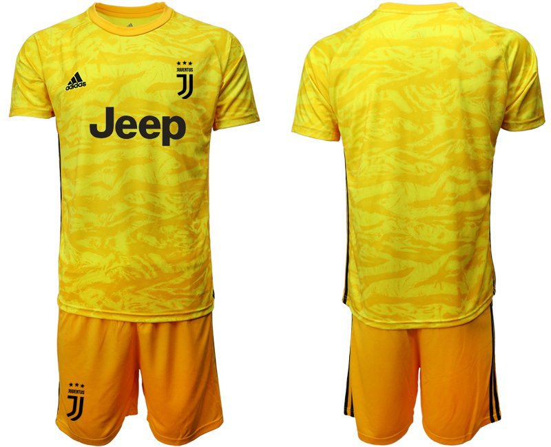 Juventus Goalkeeper Yellow Team Jersey Shorts Sets