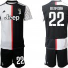 Juventus Home ASAMOAH Jersey Shorts Soccer Sets