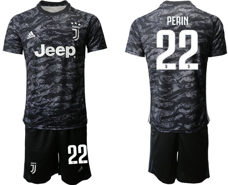 Juventus Mattia Perin Black Goalkeeper Jersey Shorts Sets