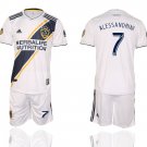 LA Galaxy Alessandrini White Home Jersey Shorts Soccer Sets