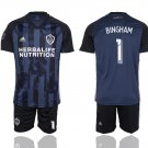 LA Galaxy Bingham Blue Away Jersey Shorts Soccer Sets