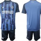 LA Galaxy Blue Away Team Jersey Shorts Soccer Sets