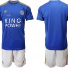 Leicester City Home Blue Team Jersey Shorts Sets