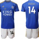 Leicester City Ricardo Pereira Home Blue Jersey Shorts Sets