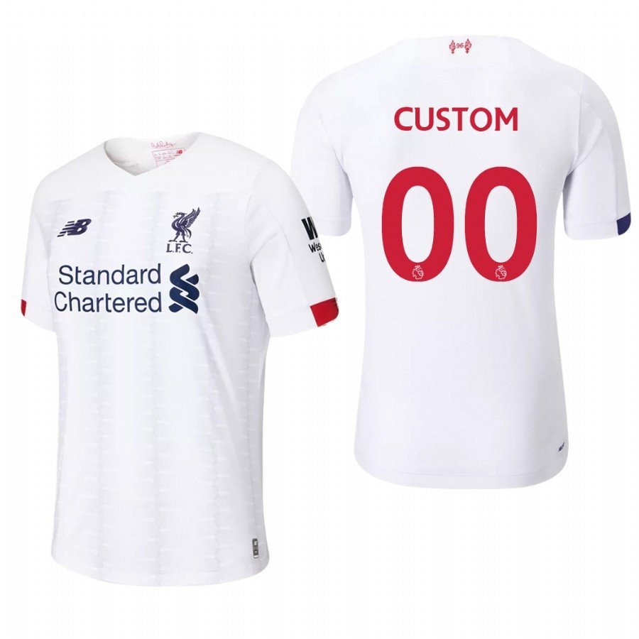 Liverpool #00 Custom Away White Jersey