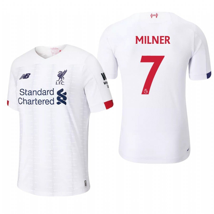 Liverpool #7 James Milner Away White Jersey