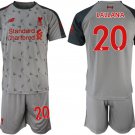 Liverpool Adam Lallana Grey Third Soccer Jersey Shorts Sets