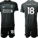 Liverpool Alberto Moreno Third Black Jersey Shorts Sets