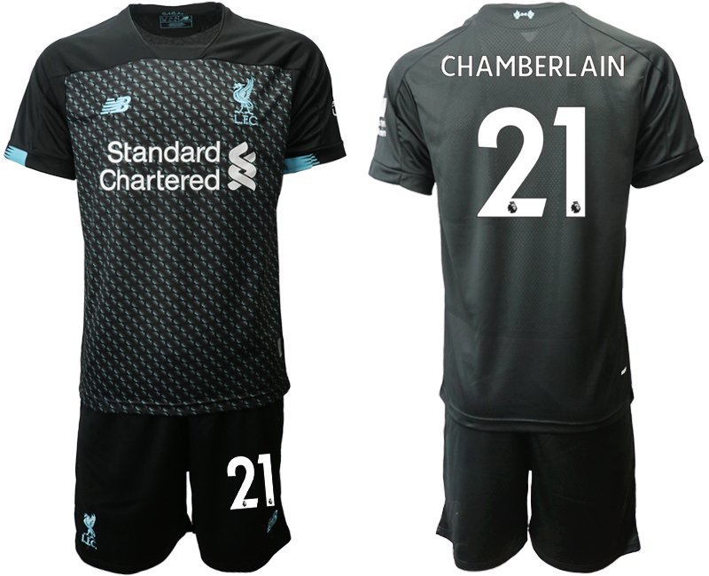 Liverpool Alex Oxlade Chamberlain Third Black Jersey Shorts Sets