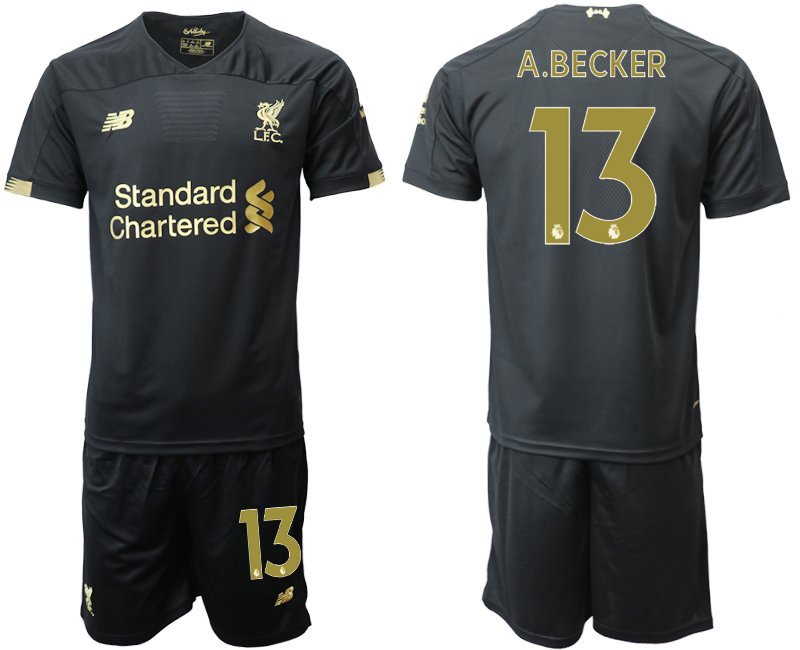 Liverpool Alisson Black Goalkeeper Jersey Shorts Sets