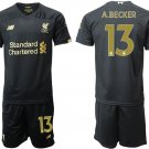 Liverpool Alisson Black Goalkeeper Jersey Shorts Sets