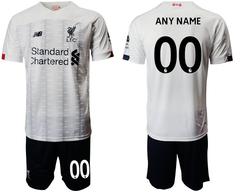 Liverpool Away White Custom Jersey Shorts Sets