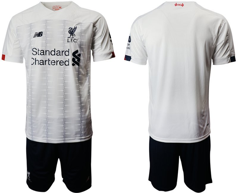 Liverpool Away White Team Jersey Shorts Sets