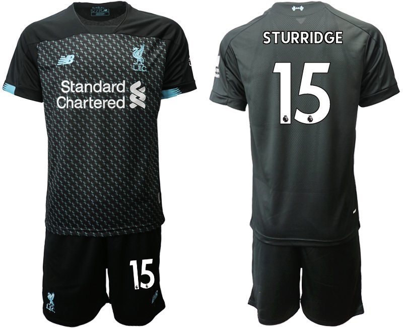 Liverpool Daniel Sturridge Third Black Jersey Shorts Sets