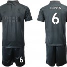 Liverpool Dejan Lovren Black Soccer Jersey Shorts Sets