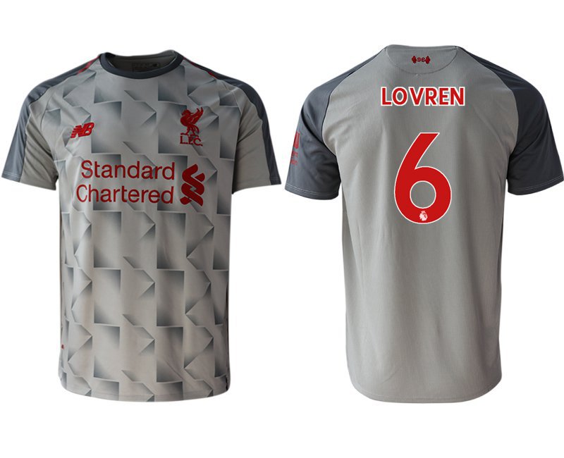 Liverpool Dejan Lovren Grey Third Soccer Jersey