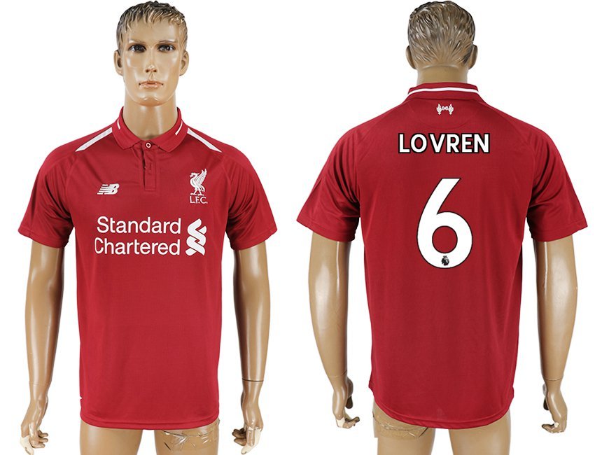 Liverpool Dejan Lovren Red Home Soccer Jersey