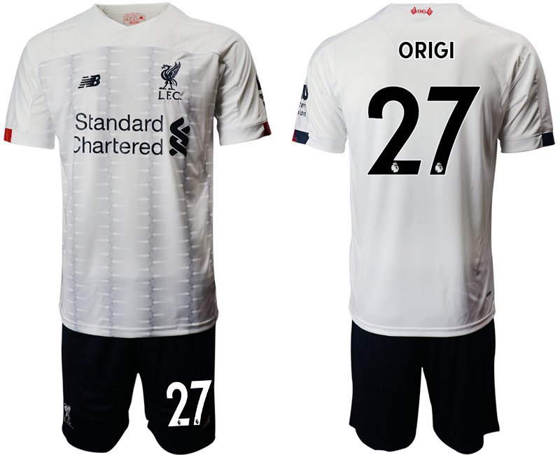 Liverpool Divock Origi Away White Jersey Shorts Sets
