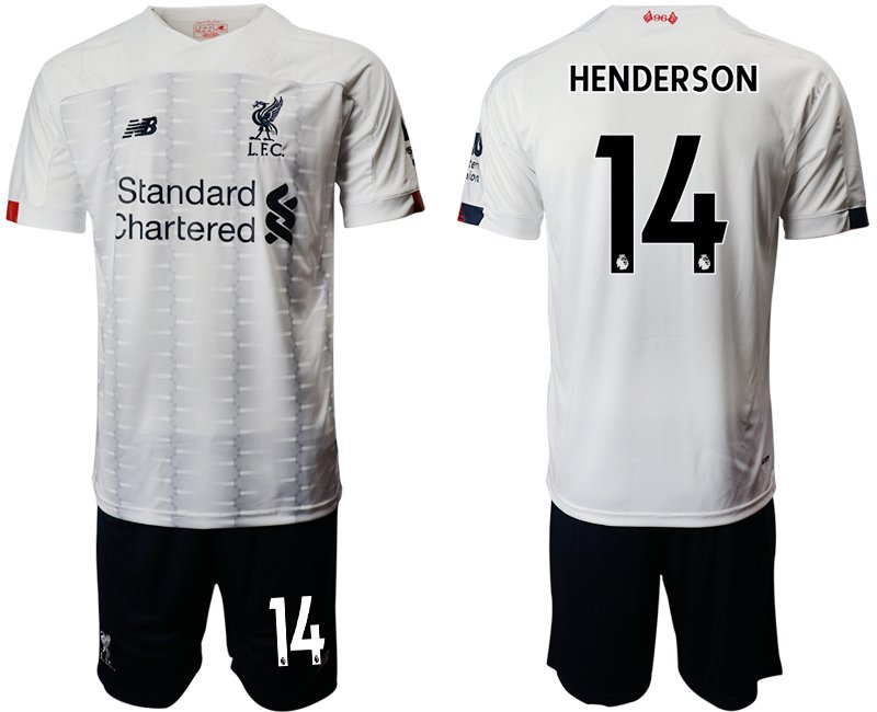 Liverpool Jordan Henderson Away White Jersey Shorts Sets