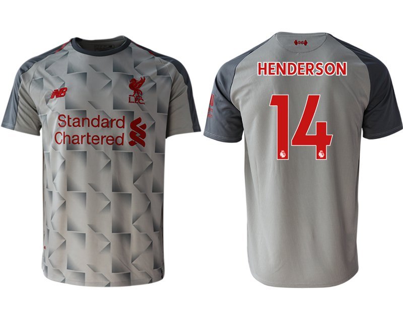 Liverpool Jordan Henderson Grey Third Soccer Jersey