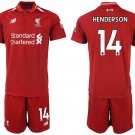 Liverpool Jordan Henderson Red Home Soccer Jersey Shorts Sets
