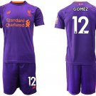 Liverpool Joseph Gomez Purple Away Soccer Jersey Shorts Sets