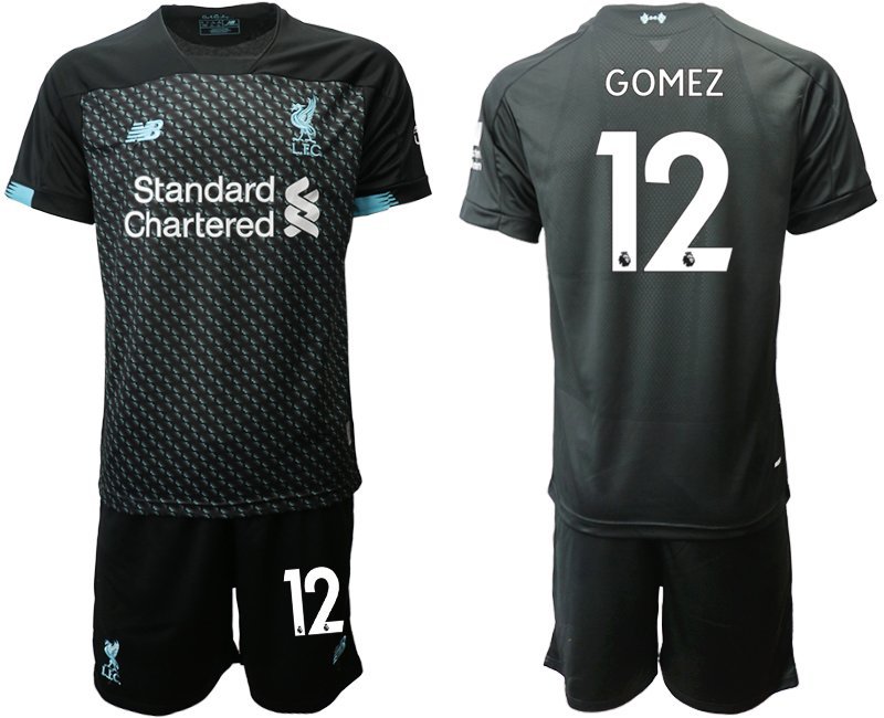 Liverpool Joseph Gomez Third Black Jersey Shorts Sets