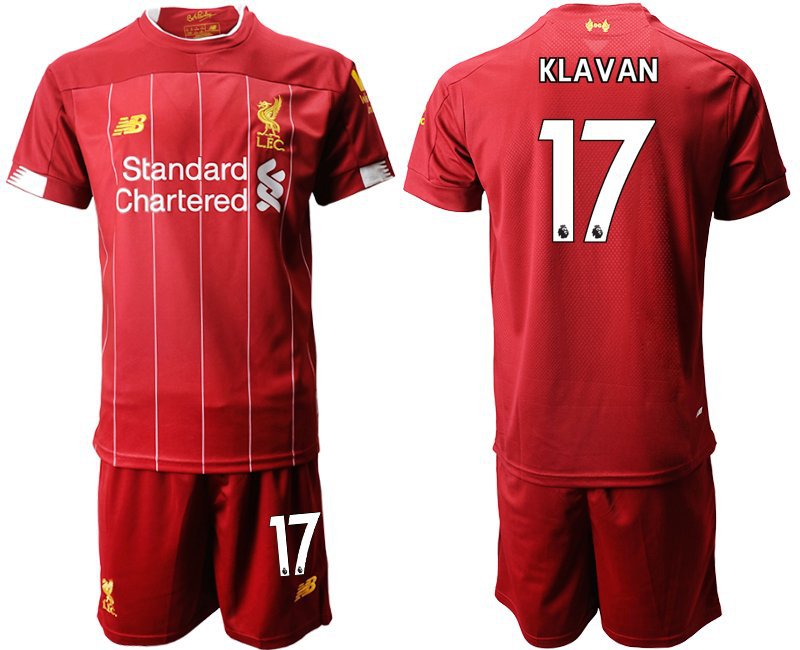 Liverpool Klavan Red Home Soccer Jersey Shorts Sets