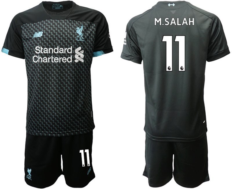 Liverpool Mohamed Salah Third Black Jersey Shorts Sets