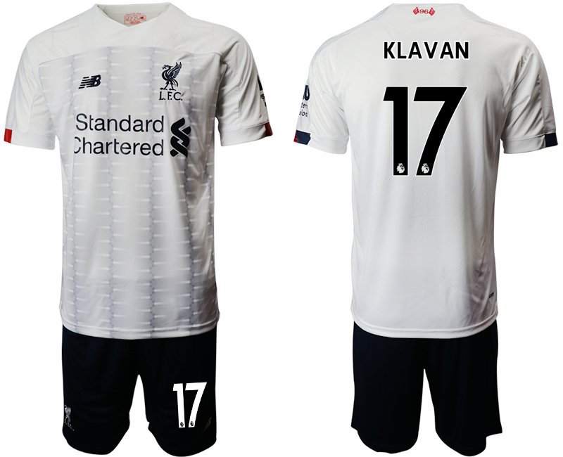 Liverpool Ragnar Klavan Away White Jersey Shorts Sets